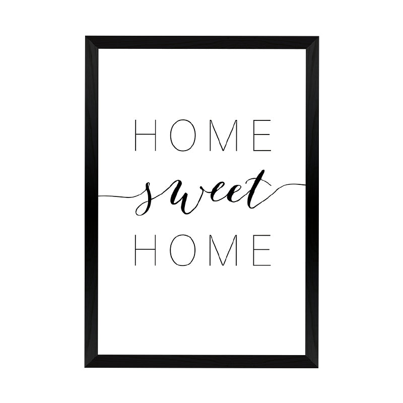 Tablou decorativ cu rama Homel, Lemn, Negru, 33x48 cm