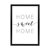 Tablou decorativ cu rama Homel, Lemn, Negru, 33x48 cm