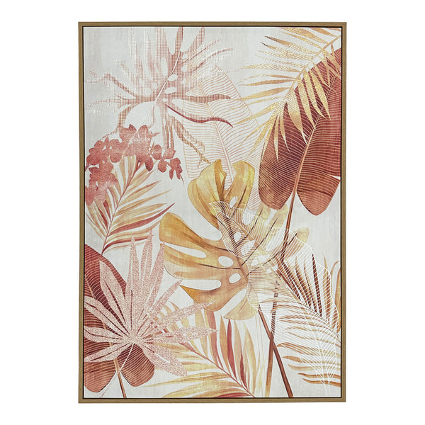 Tablou Decorativ cu Rama Lulle, Lemn, Roz, 73x103 cm