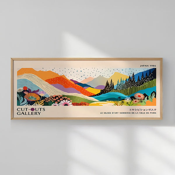 Tablou decorativ Garby, Cadru, Multicolor, 70x33 cm