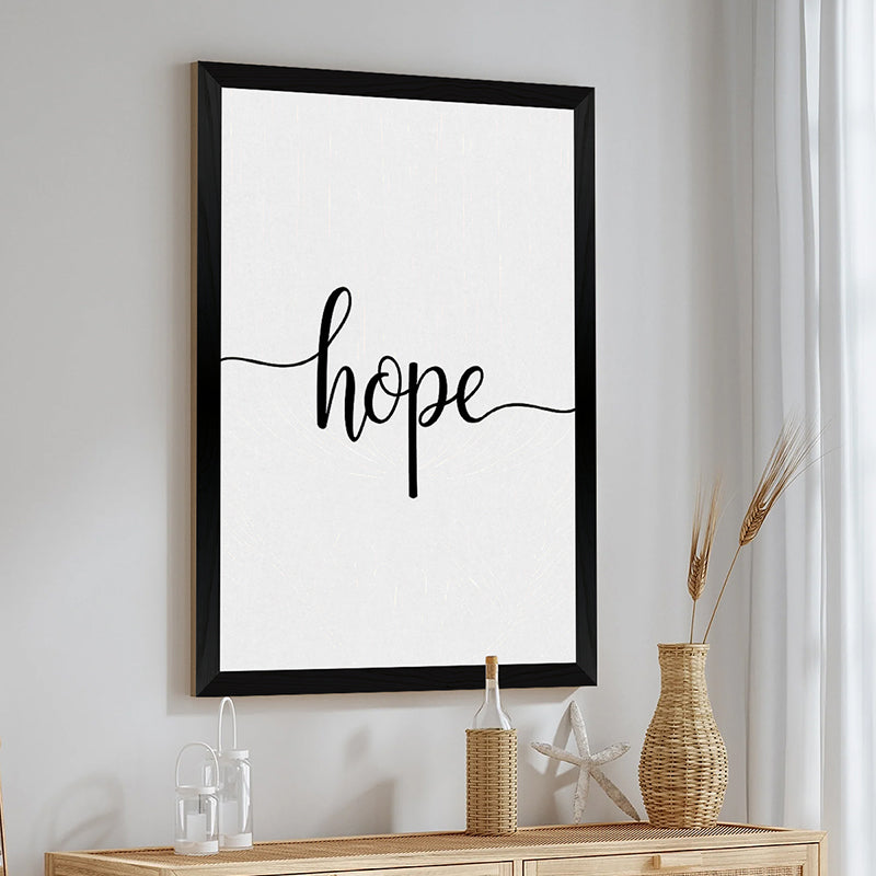 Tablou decorativ Hopy, Lemn, Negru, 33x48 cm