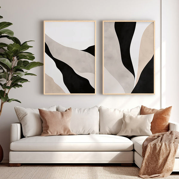 Tablou decorativ Manua, Cadru din lemn, Multicolor, 33x48 cm