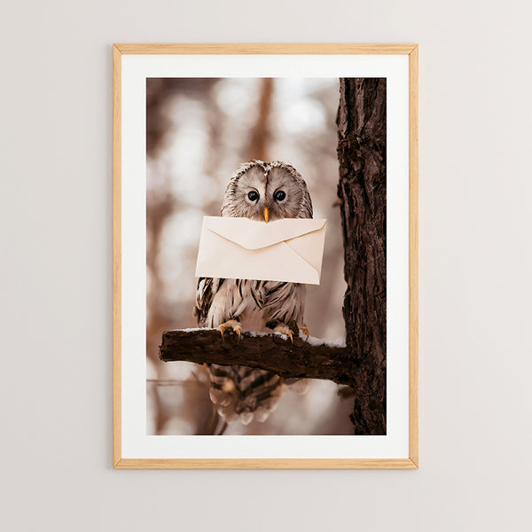 Tablou decorativ Owlyne, Lemn, Multicolor, 33x48 cm