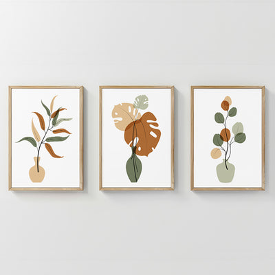 Tablou decorativ triptic Aural, 33x48 cm