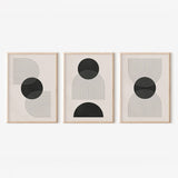 Tablou decorativ triptic Blomel, Cadru, 33x48 cm