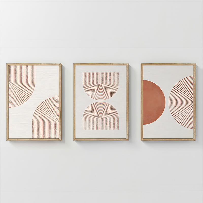 Tablou decorativ triptic Chilen, Lemn, Multicolor, 33x48 cm