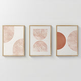 Tablou decorativ triptic Chilen, Lemn, Multicolor, 33x48 cm