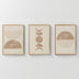 Tablou decorativ triptic Kriky, Cadru Din Lemn, 33x48 cm