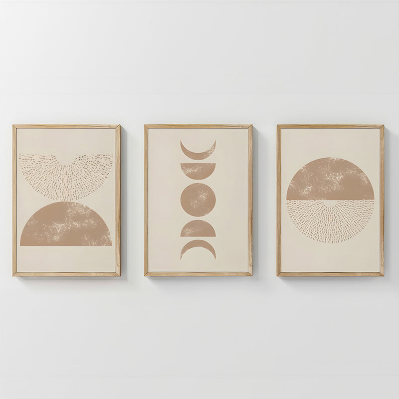 Tablou decorativ triptic Kriky, Cadru Din Lemn, 33x48 cm