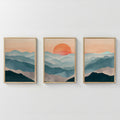 Tablou decorativ triptic Sylis, Lemn, 33x48 cm