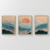 Tablou decorativ triptic Sylis, Lemn, 33x48 cm