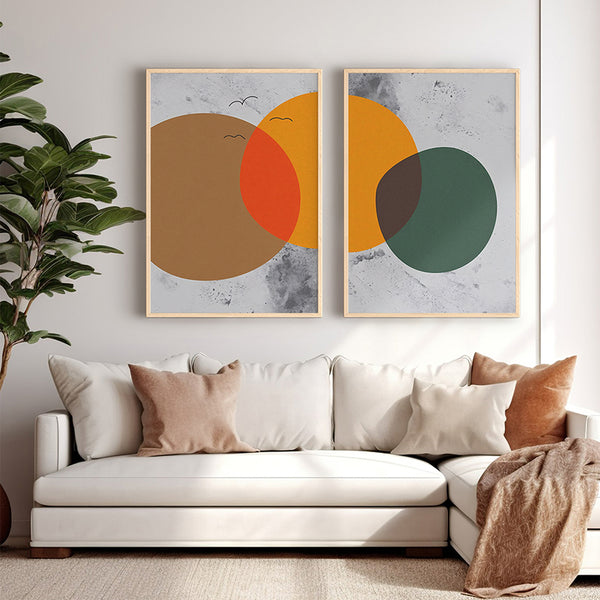 Tablou Derdia, Cadru, Multicolor, 33x48 cm
