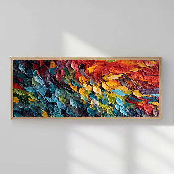 Tablou, Feder, Pânză, Multicolor, 120x50 cm