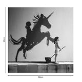 Tablou Horseon canvas imprimat digital, Multicolor, 50x50 cm
