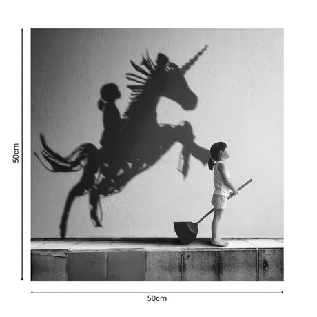 Tablou Horseon canvas imprimat digital, Multicolor, 50x50 cm