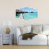 Tablou MDF ( 5 buc ) Maldive Apa Turcoaz, Multicolor, 60x110 cm