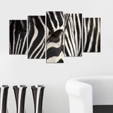 Tablou MDF ( 5 buc ) Zebra, Multicolor, 60x110 cm