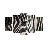 Tablou MDF ( 5 buc ) Zebra, Multicolor, 60x110 cm