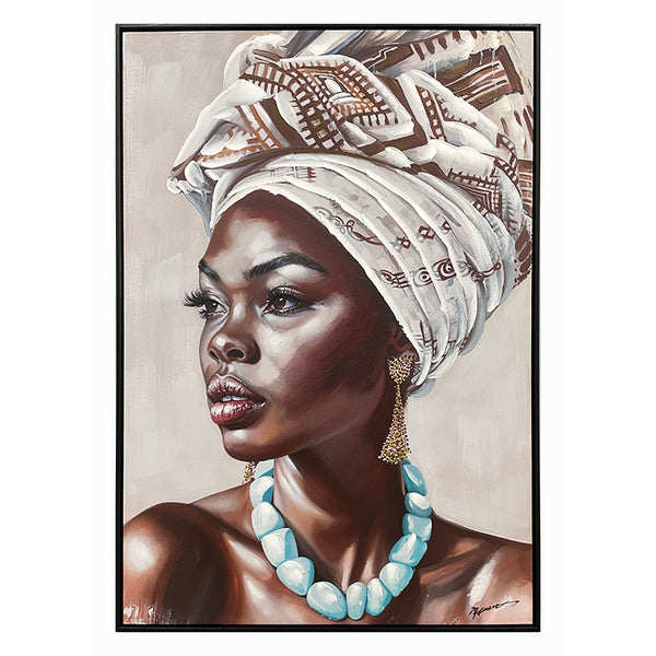 Tablou pânza cu rama Zaira, Multicolor, 70x100 cm