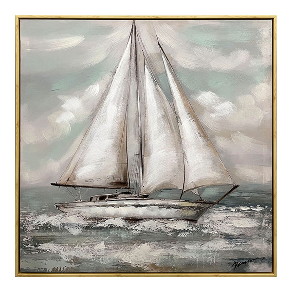 Tablou pe pânza cu rama Siedo I, Pânza, Multicolor, 70x70 cm