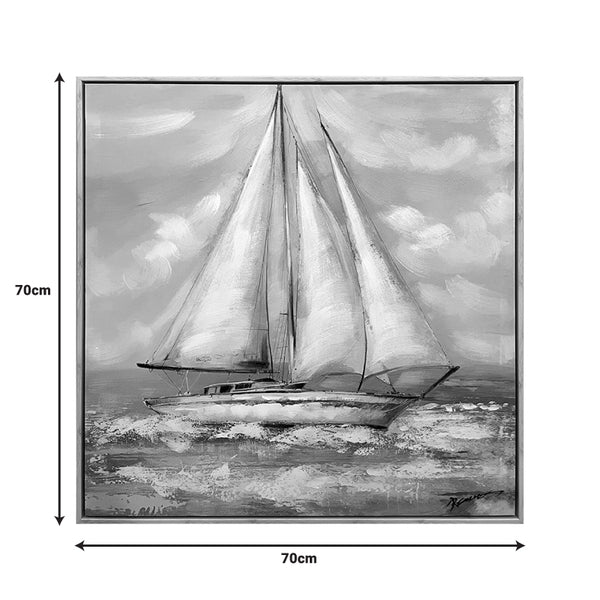 Tablou pe pânza cu rama Siedo I, Pânza, Multicolor, 70x70 cm