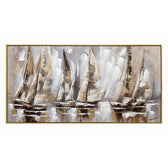 Tablou pe pânza cu rama Yelkan I, Pânza și Lemn, 120x60 cm