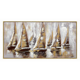 Tablou pe pânza cu rama Yelkan, Pânza și lemn, Multicolor, 120x60 cm