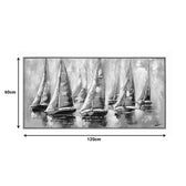 Tablou pe pânza cu rama Yelkan, Pânza și lemn, Multicolor, 120x60 cm, imagine suplimentara