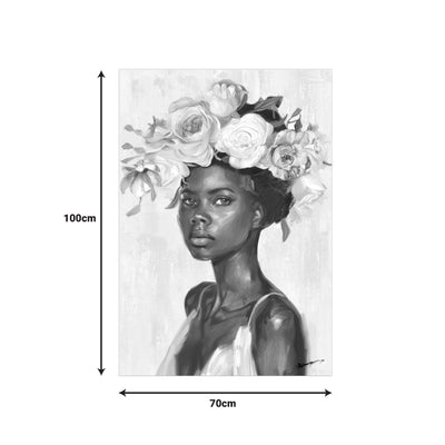 Tablou pe pânza Fleri Stil Arta, Pânza, Multicolor, 70x100 cm, imagine suplimentara