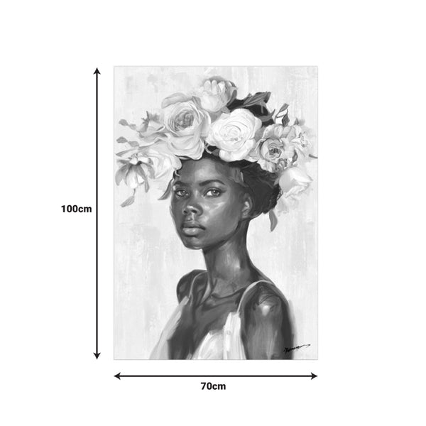 Tablou pe pânza Fleri Stil Arta, Pânza, Multicolor, 70x100 cm