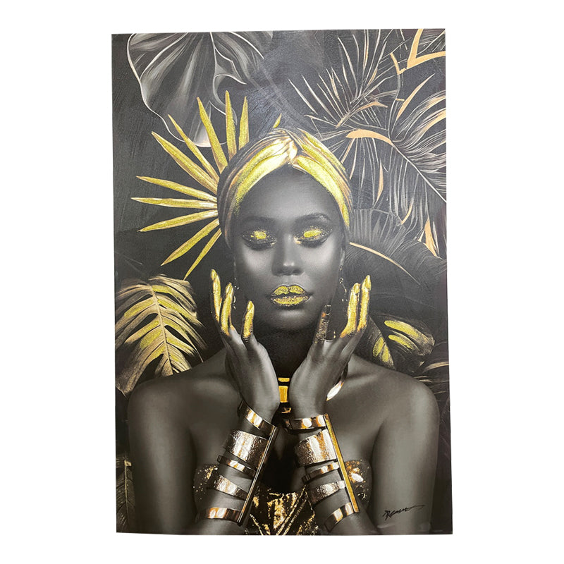 Tablou pe Panza Umone I, Negru, 80x120 cm