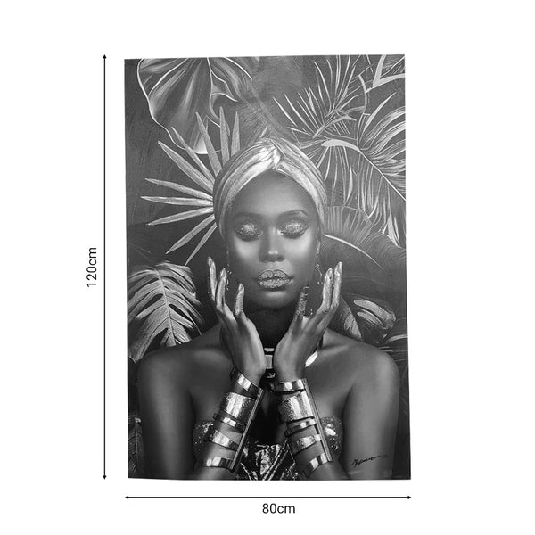 Tablou pe Panza Umone I, Negru, 80x120 cm