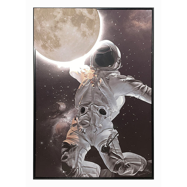 Tablou pictat pe pânza cu efect 3D Mallo, Lemn/Pânza, Multicolor, 70x100 cm