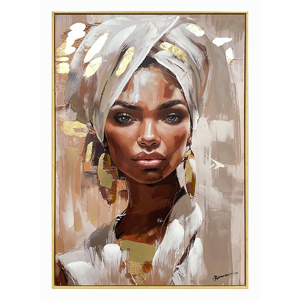 Tablou pictat pe pânza Gazel I, Pânza, Multicolor, 70x100 cm