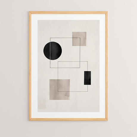 Tablou Squnto, Modern și cadru, Multicolor, 33x48 cm