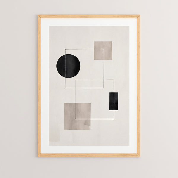 Tablou Squnto, Modern și cadru, Multicolor, 33x48 cm