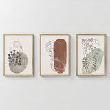 Tablou triptic Aelra, Lemn, 33x48 cm