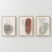 Tablou triptic Aelra, Lemn, 33x48 cm