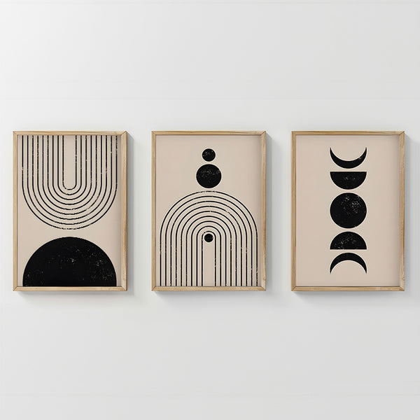 Tablou triptic Aregon, Multicolor, 33x48 cm