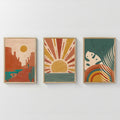 Tablou triptic Bemvy, Lemn, 33x48 cm