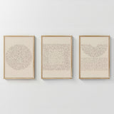 Tablou triptic cu imprimeu digital Fouldy, Multicolor, 33x48 cm