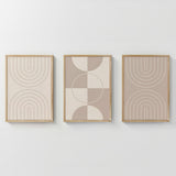 Tablou triptic cu imprimeu digital Zenzia, Piele, Multicolor, 33x48 cm