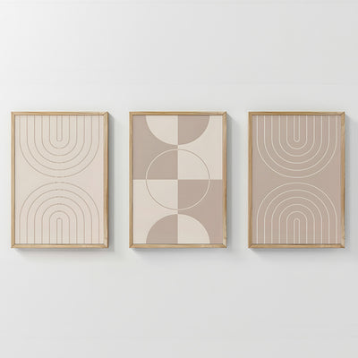 Tablou triptic cu imprimeu digital Zenzia, Piele, 33x48 cm