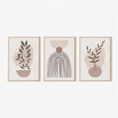 Tablou triptic Frendy, Cadru din lemn, 33x48 cm