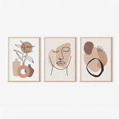 Tablou triptic Grende, Cadru, 33x48 cm