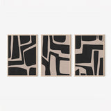 Tablou triptic Jelenta, Bej, 33x48 cm