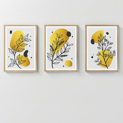 Tablou Triptic Jerif, Ramă Lemn, 33x48 cm