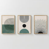 Tablou triptic Kertia, Lemn, Multicolor, 33x48 cm