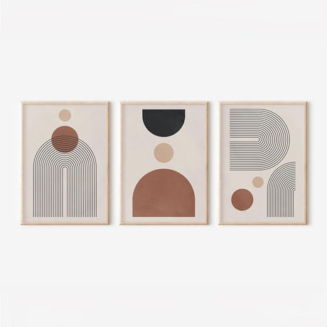 Tablou triptic Klentie, Multicolor, 33x48 cm