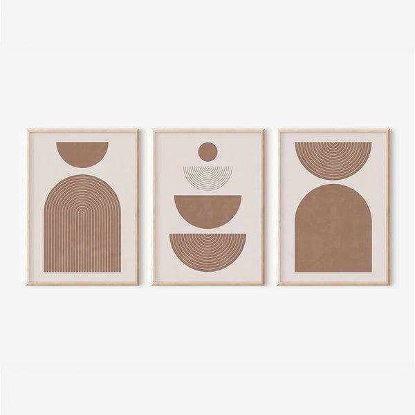 Tablou triptic Loana, Cadru, Multicolor, 33x48 cm